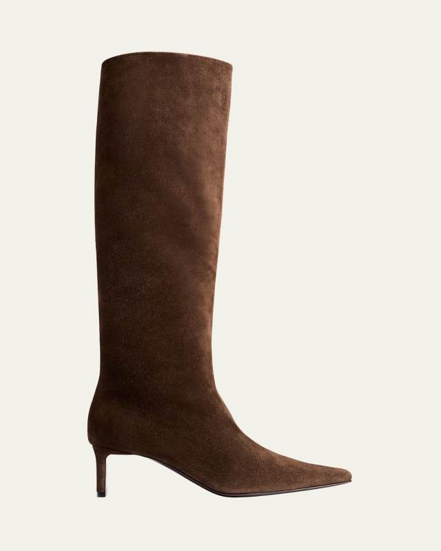 Ona Suede Stiletto Knee Boots